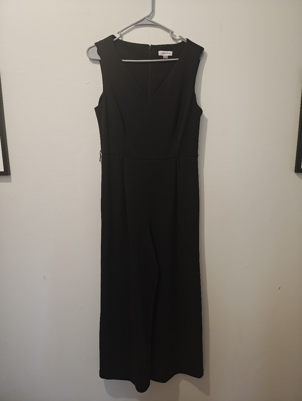 Calvin Klein Black V-Neck Sleeveless Jumpsuit